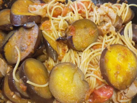 茄子とトマトのスパゲッティ